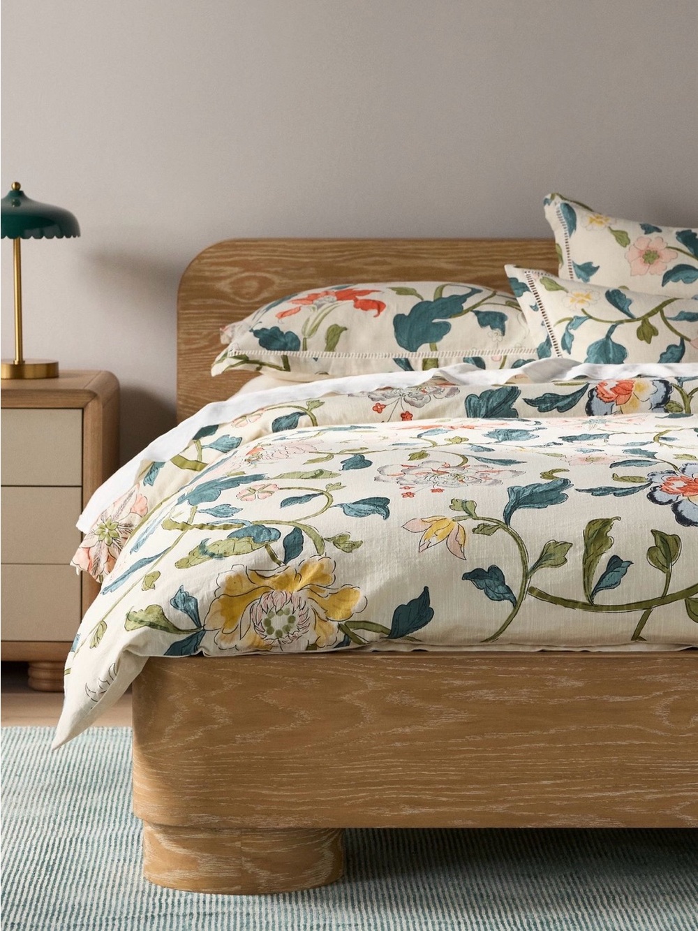 Anthropologie The Printed Cotton-Slub Duvet, Hattie - Picture 1 of 10